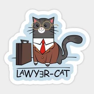 Lawyer cat Sticker